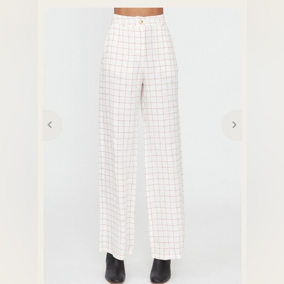 Paloma Wool Pants - PALOMA WOOL - Riga Margherita Pants in Checked Linen